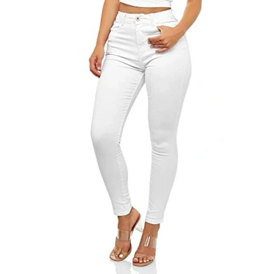 Abbildung von Elara Super High Waist Damen Hose Chunkyrayan EL12 1 White 32 (2XS)
