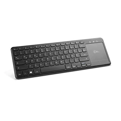 Abbildung von 2 in 1 Mini Wireless Tastatur mit Touchpad QWERTZ Tastaturlayout, USB Nanoempfänger, Ultraleicht, kompatibel Windows 10 &amp; 11