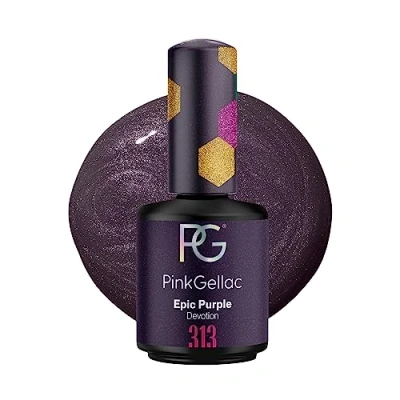 Abbildung von Pink Gellac UV Gel Nagellack 313 Epic Purple 15 ml Shellac Purper Einfache Anwendung Lack Nagel für 14 Tage schöne Nägel Made in Holland