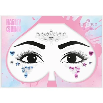Abbildung von essence face jewels, Körpertattoo, Mehrfarbig, Einfach zu entfernen, sofortiges Ergebnis, glänzend, strahlend, Nanopartikel frei, 1er Pack (59pcs)