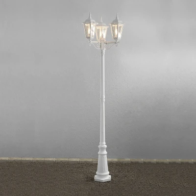 Abbildung von Konstsmide Firenze 7217 250 Standleuchte B: 57,5cm T: H: 220cm / 3x100W IP43 lackiertes Aluminium matt weiß