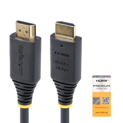 Abbildung von StarTech.com 150cm Premium Zertifiziertes High Speed HDMI Kabel, 4K 60Hz/1440p 144Hz, 18Gbps, UHD 2.0 Arc TV/PC