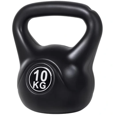 Abbildung von HOMCOM Kettlebell Kugelhantel 10 kg Gewicht Hantel mit Sand befüllt für Anfänger Zuhause Krafttraining