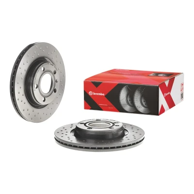 Abbildung von BREMBO XTRA LINE 09.7196.1X Bremsscheibe 280 22 5 gelocht/innenbel. beschichtet hochgekohlt AUDI: A4 B5 Limousine, B7 Avant