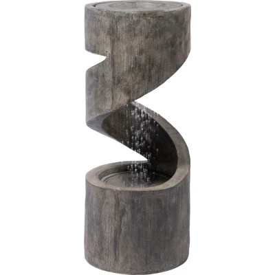 Abbildung von dobar® 96160e Großer Design Gartenbrunnen Venus Terrassenbrunnen mit LED Beleuchtung Wasserfall aus Polyresin Springbrunnen Outdoor Dekorativer Zierbrunnen 31,5 x 79,5 cm