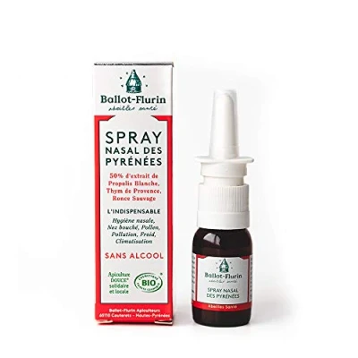 Abbildung von Ballot Flurin Spray Nasal Pyrénées Propolis blanche certifié Cosmebio Fabriqué en France 15 ml