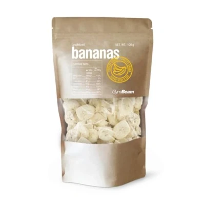 Abbildung von GymBeam Gefriergetrocknete Bananen Früchte, maximale Nährstoffe &amp; Geschmack, ohne Zusatzstoffe Zuckerzusatz, perfekt knusprig haltbar, ideal für Snacks Desserts, 100 g