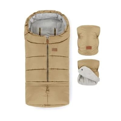 Abbildung von Petite&amp;Mars Schlafsack für Kinderwagen JIBOT * Fußsack Winterschlafsack Kinderwagen, Buggy und Autositz Warrm Wasserdicht Winddicht (Sweet Toffee set)