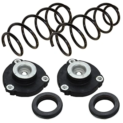 Abbildung von BESTPRICE 2x Fahrwerksfeder vorne Schraubenfeder links &amp; rechts, Domlager inkl. Kugellager Kompatibel mit SEAT IBIZA (6L1), CORDOBA, SKODA FABIA 1, VW POLO (9A4, 9A2, 9N2, 9A6) (9N_, 9A_)