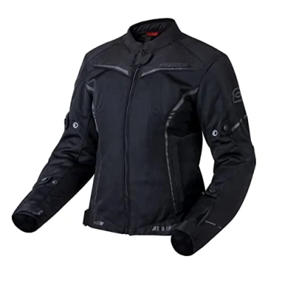 Abbildung von OZONE MOTO Jet II Lady Motorradjacke Damen Textil Ellenbogen und Schulterprotektoren Stufe 1 Mesh Belüftungsplatten Wasserdichte Membran Reflektierende Elemente