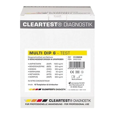 Abbildung von Cleartest Multi Dip 12 Drogentest 10 St
