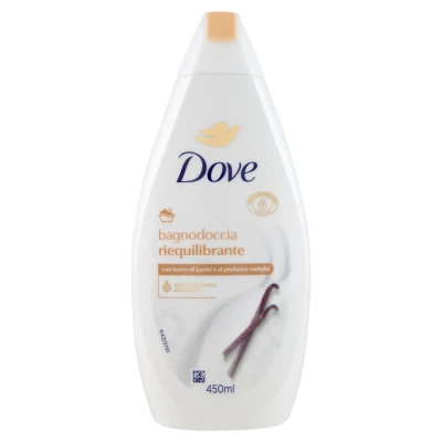 Abbildung von Dove Balancierendes Duschgel, dermo natürliche Feuchtigkeitspflege, Sheabutter und Vanille, 1/4 Feuchtigkeitscreme, dermatologisch getestet, Schaumbad für Damen Herren, 100% recycelte Flasche*