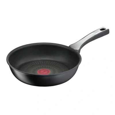 Abbildung von Tefal G25904 Unlimited On Bratpfanne 24 cm mit kratzfester Titanium Antihaft Beschichtung Thermo Signal PFOA frei geeignet für alle Herdarten, auch Induktionsherde schwarz