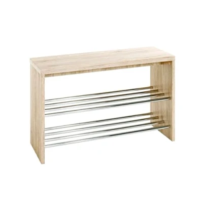 Abbildung von HAKU Möbel Bank, eiche San Remo chrom, 81 x 30 55