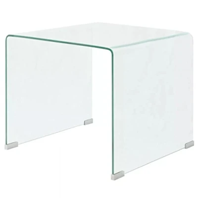 Abbildung von Festnight Glas Couchtisch Beistelltisch Sofatisch Wohnzimmer Tishch aus GEH?rtetem 49,5 x 50 45 cm Transparent