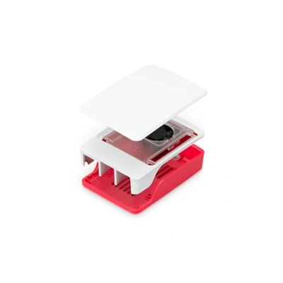 Abbildung von Raspberry Pi Foundation PC Gehäuse offizielles für 5, rot/weiß