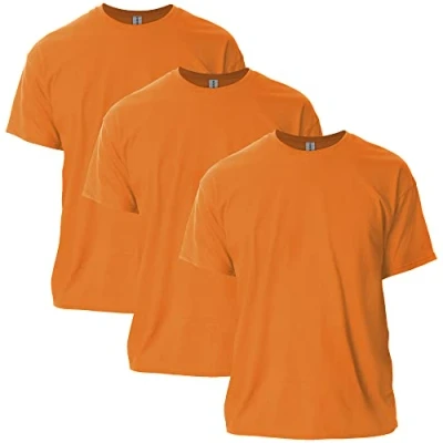 Abbildung von Gildan Unisex Erwachsene Ultra Cotton, Style G2000, Multipack T Shirt, Orange (3er Pack), XL