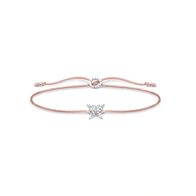 Abbildung von THOMAS SABO Damen Armband Little Secret Schmetterling weiße Steine 925 Sterlingsilber LS117 401 19 L20V