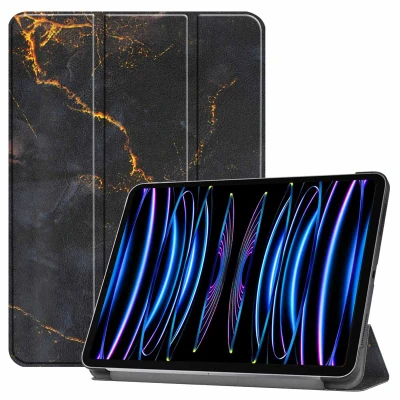 Abbildung von Design Trifold Klapphülle für das iPad Pro 11 (2021) / (2022) Black Marble