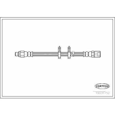 Abbildung von CORTECO 19031752 Bremsschläuche Vorderachse 450 IVECO: DAILY 2 Pritsche/Fahrgestell, Kasten/Kombi, 1 Pritsche/Fahrgestell