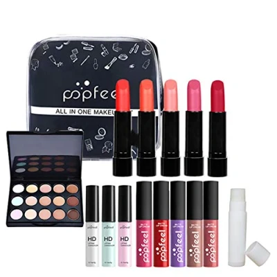 Abbildung von FantasyDay Multifunktions Exquisite Make up Geschenkset Kosmetik Schmink Kit für Gesicht, Augen und Lippen Makeup Paletten Schminkkoffer mit Lidschatten Palette, Lippenstift, Rouge, Mascara, Pinsel