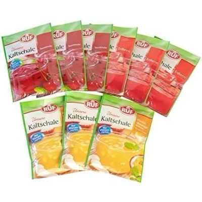 Abbildung von RUF Kaltschale: 3x Erdbeere 84g, Sauerkirsche Kaltschale Pfirsich Maracuja 90g