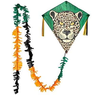 Abbildung von Kinderdrachen Eddy Leopard (bunt). Einleinerdrachen flugfertig inkl. Schnur