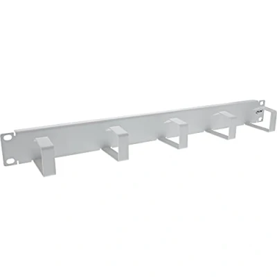 Abbildung von InLine® 19&quot; Kabelführungspanel, 5 kleine Bügel, RAL 7035, grau