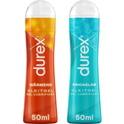 Abbildung von Durex Play Gleitgel Vielseitige Mixpackung für Frauen &amp; Männer Set mit Gleitmittel auf Wasserbasis Sex, kondomgeeignet (2 x 50 ml)