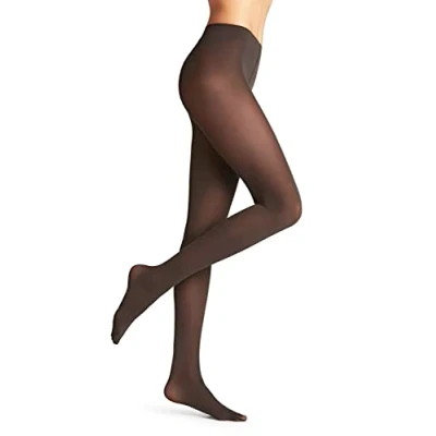 Abbildung von FALKE Damen Pure matt 50 DEN Strumpfhose halb blickdicht reißfest druckfreier Komfortbund Feinstrumpfhose verstärkte Fußspitze feiner Naht feines weiches Material 1 Stück, Grau (Anthracite 3529), M