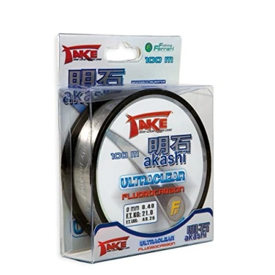 Abbildung von Lineaeffe Angelschunr Take Akashi Fluorocarbon Ultraclear 0.60 mm 50 m Meer Spinning Surfcasting Forelle Bolo See