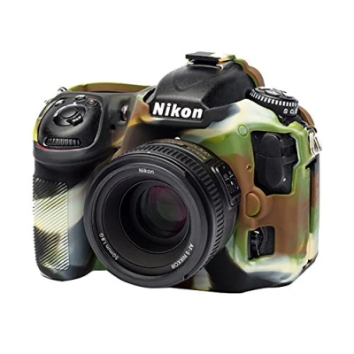 Abbildung von easyCover Silikon Kameratasche Schutz für Ihre Kamera Nikon D500 Camouflage