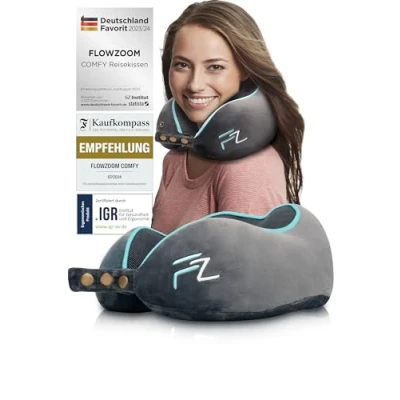 Abbildung von FLOWZOOM Nackenhörnchen Comfy, Extra schmale Kissenrückseite für mehr Komfort beim Zurücklehnen