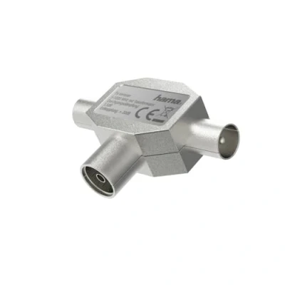 Abbildung von Hama SAT Verteiler Antennen Verteiler, Koax Kupplung 2 Stecker, Metall