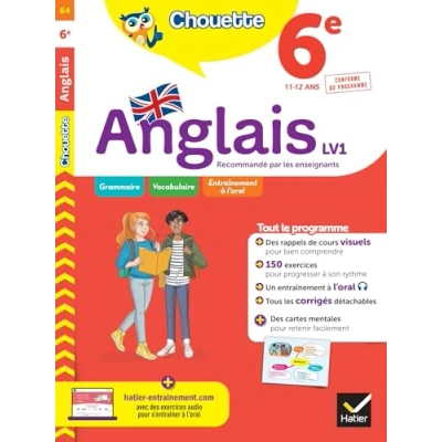Abbildung von Chouette Anglais 6e LV1 (A1 vers A2): cahier de révision et d&#039;entraînement recommandé par les enseignants