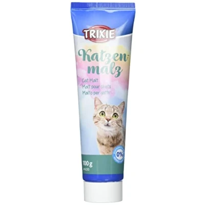 Abbildung von TRIXIE Katzenmalz 3er Pack 3 x 100 g Ergänzungsfuttermittel für Katzen das bei Haarballenbildung unterstützend wirken Kann zur Verbesserung der Verdauung beitragen