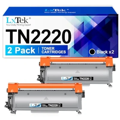 Abbildung von LxTek Toner TN2220 TN 2220 Kompatibel für Brother 2010 MFC 7360N 7460DN 7860DW FAX 2840 2940 HL 2130 2240 2250DN 2135W DCP 7055 7055W (2 Schwarz)