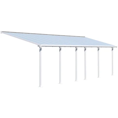 Abbildung von Canopia by Palram Olympia Aluminium Überdachung Weiß 294x860 cm Veranda