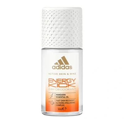Abbildung von adidas Energy Kick Roll Deo On für sie, mit Mandarinenöl und 24 Stunden Frische hautfreundlicher Formel, 50 ml