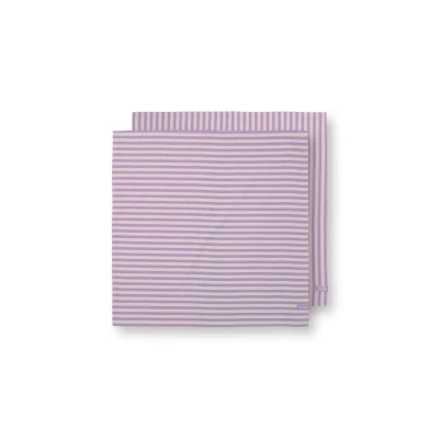 Abbildung von PIP STUDIO Lily&amp;Lotus Geschirrtuch Stripes lila 65x65cm 2 Stück