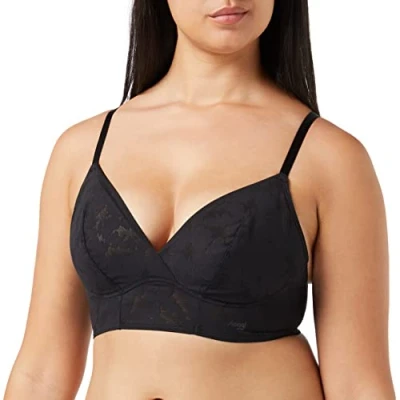 Abbildung von sloggi Damen ZERO Lace 2.0 Longline Bra Bügelloser BH, Black, XS