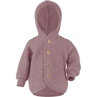 Abbildung von Engel Naturtextilien Walkjacke (1 St) Baby Fleece Jacke mit Kapuze aus Bio Schurwolle