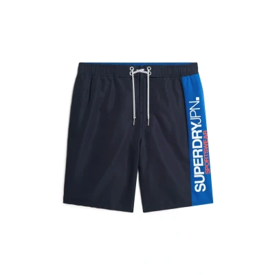 Abbildung von Superdry LOGO Badeshorts, Herren, Größe: Medium, Richest navy