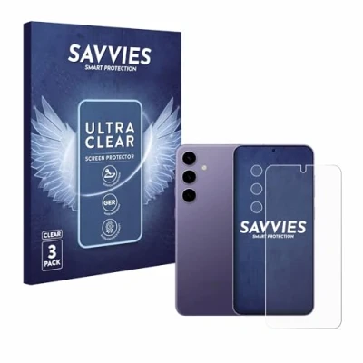 Abbildung von Savvies 6 Stück Schutzfolie für Samsung Galaxy S24 (Display+Kamera) Displayschutz Folie Ultra Transparent