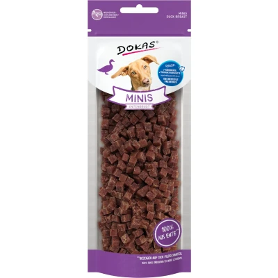 Abbildung von Dokas Minis Entenbrust Traniningsleckerlis für Hunde 9x70g Multipack