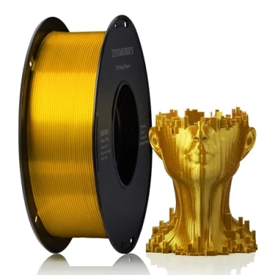 Abbildung von Silk PLA Filament 1.75mm, TINMORRY 3D Drucker Filament, 1 kg, Spule, Gold