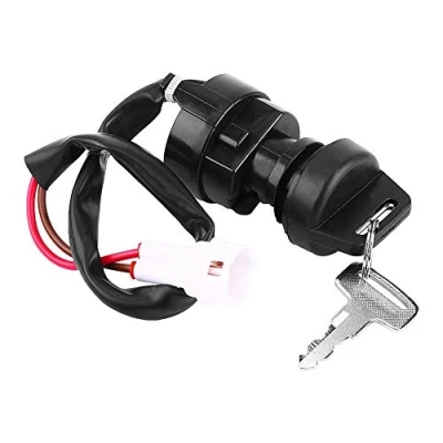 Abbildung von Keenso Motorrad Zündschloss, 2 Pin ATV Zündschlüsselschalter für YFM 350 Bruin 660R 700R RAPTOR 350X Warrior
