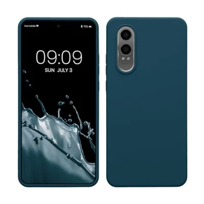 Abbildung von kwmobile Hülle kompatibel mit OnePlus Nord CE 4 Lite 5G Silikon Handy Case Handyhülle weiche Oberfläche kabelloses Laden Petrol matt