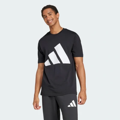 Abbildung von adidas Herren Essentials Big Logo Single Jersey Tee, Black/White, XS