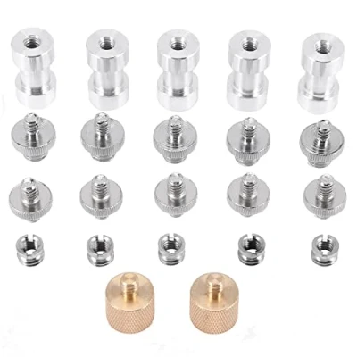 Abbildung von Ntcpefy 22Pack Kamera Schraubadapter 1/4 Schraube 3/8 Stativschraube Adapter Konverter Messingschraube Spigot Schraubmontageset Fuer Stativ Einbeinstativ Blitzlicht